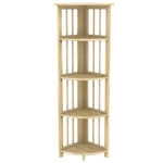Stony-edge Corner Folding Bookcase, Easy Assembly Bookshelf. 51". Fixed Price $129.45.