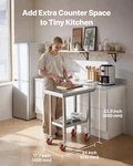 Vevor Stainless Steel Table, 24 X 18 Inches Food Prep Worktable With Wheels, Kit. Fixed Price $92.95.