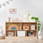 Leeshyah 5-SECTION Wooden Toy Shelf For Kids Montessori Storage Open. Fixed Price $155.59.