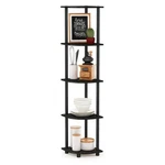 Furinno Turn-n-tube Corner Shelf, 5-TIER 1-PACK, Espresso/black. Fixed Price $42.62.