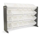 Humble Crew Toy Storage Organizer With 20 Removable Bins, Grey/white. Fixed Price $109.99.