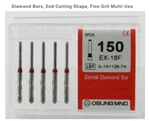 Dental Diamond Burs, Fine Grit Multi-use, Pcs/pk 150EX-18F. Fixed Price $14.95.
