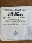 Zefon Asbestos Pcm Air Sampling Cassettes 25MM 3PC W/ 0.8 Micron Mce Filter 21CT. Fixed Price $19.99.