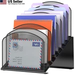 Inclined Desk File Organizer, 8-SECTION Upright SECTION-1 Pack, Black. Fixed Price $36.66.