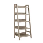 Riverbay Furniture 5 Open Shelves Coastal Wood Ladder Bookcase In Gray Wash. Fixed Price $155.04.
