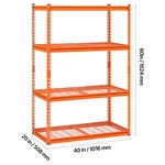 Storage Shelves Tier Adjustable 20*40*60" Garage Shelving Units 2400 Lbs Load. Fixed Price $90.99.