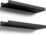 Floating Shelves Wall Mounted Set Of 2, Modern Black 15.7 In,. Fixed Price $26.99.