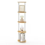 Furinno Turn-n-tube Wood 5 Tier Corner Display Rack Beech/natural. Fixed Price $47.72.
