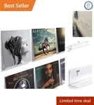 Art Deco Acrylic Vinyl Display Shelves - 6 Pack Lightweight Wall Mount Solution. Fixed Price $37.95.