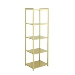 Ziothum Gold Shelf, Bookcase, 5-TIER Bookshelf Shoe Purse Handbag Rack S.... Fixed Price $170.94.