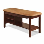 Clinton Flat Top Classic Series Straight Line Treatment Table With Shelving. Fixed Price $754.44.