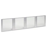 Alera Glass With Silver Frame 72" Wide Hutch 17W X16H Clear 4 Doors/set. Fixed Price $76.61.