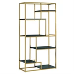 Furniture Of America Jan Contemporary Metal 6-SHELF Bookcase In Gold Champagne. Fixed Price $351.16.