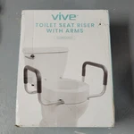 Vive Toilet Seat Riser With Handles Raised W/ Padded Arms Bathroom Safety Chair. Fixed Price $29.07.