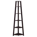 Convenience Concepts Newport Five-tier Corner Bookcase Espresso Wood Finish. Fixed Price $106.30.