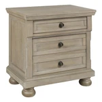 Benjara 3 Drawer Wooden Nightstand With Round Knobs & Bun Feet- Weathered Brown. Fixed Price $462.99.