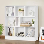 White 3 Tier Modern Horizontal Bookcase,wood Low. Fixed Price $121.99.