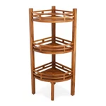 Cambridge Casual Teak Wood Estate Freestanding 3-TIER Bathroom Corner Shelf. Fixed Price $258.76.