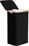 Laundry Hamper With Lid, 110L Large Tall Clothes Basket Bin Bamboo Handles,. Fixed Price $33.21.