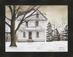 Winter Porch By Billy Jacobs 22X28 Framed Picture Art Christmas House Snow Pine. Fixed Price $73.95.