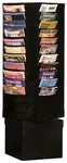 Durham 410-08, Black 44 Pocket Rotary Literature Rack, 14.13"X14.13"X48.5". Fixed Price $523.93.
