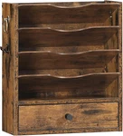Rustic Wall File Organizer With Drawer & Hooks For Office, Home, Classroom. Fixed Price $62.99.
