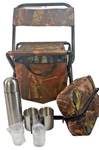 Camping, Fishing Chair Portable Folding Camo Below Seat Cooler Vacuum Flask Cup. Fixed Price $55.00.