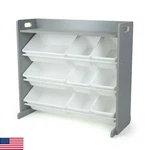 Humble Crew Toy Storage Organizer Top Shelf And 9 Removable Bins Grey/white. Fixed Price $96.14.