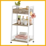 Gewudraw 3-TIER Ladder With Drawer, Bathroom Floor Storage Shelf, Freestan. Fixed Price $63.89.