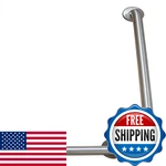 Brey-krause L-shaped Grab Bar Right Hand D-7822-SS. Fixed Price $219.10.