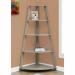 Monarch 4 Shelf Corner Bookcase In Dark Taupe. Fixed Price $175.86.