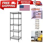 Storage Shelves, 5-TIER Wire Shelving Unit With Baskets Rack Corner S.... Fixed Price $91.79.