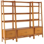 Crosley Furniture Landon 3PC Wood Etagere Bookcase Set In Acorn Brown. Fixed Price $999.08.