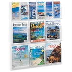 Safco 5606CL Magazine Pamphlet Display Rack 12 Pocket Clear. Fixed Price $260.00.