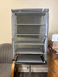 Woven Fabric Shoe Rack. Fixed Price $18.00.