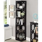 Convenience Concepts Omega Five-shelf Corner Bookcase Black Wood Finish. Fixed Price $155.22.