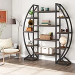 Industrial Oval Large Bookcases Etagere Bookshelf Storage Shelves Open Display. Fixed Price $179.99.