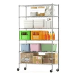 Furinno Wayar 6-TIER Adjustable Steel Standing Storage Shelf Chrome. Fixed Price $180.75.