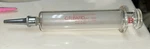 Vintage 50CC C. R. Bard Reuseable Glass Syringe Metal Luer Locktip Made Italy. Fixed Price $45.00.