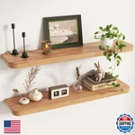 Venusmiles Rounded Edge Floating Shelves For Wall 9.2 Inch Deep Reclaimed Elm. Fixed Price $196.63.