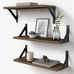 Forbena Rustic Floating Book Shelves Wall Set Of 17 Inches, Brown. Fixed Price $27.30.