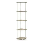 Furinno Turn-n-tube Engineered Wood 5-TIER Corner Display Rack Sonoma Oak. Fixed Price $48.44.