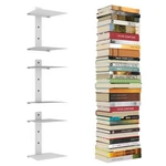 Best Mefirt Invisible Floating Bookshelves For Wall, 6 Tier Vertical Spine. Fixed Price $61.36.