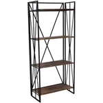 Jeco 4 Shelf Bookcase In Black And Brown. Fixed Price $287.13.
