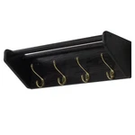 4 Hook Shelf Decorate With Wooden Mallet's Coat Rack, Solid Oak Design. Fixed Price $115.57.