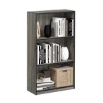 Furinno Basic Book Shelf, Modern 3-TIER, French Oak Grey/black. Fixed Price $55.99.