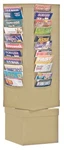 Durham 410-75, Tan 44 Pocket Rotary Literature Rack, 14.13"X14.13"X48.5". Fixed Price $523.93.
