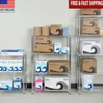 Stainless Steel Adjustable Four-shelf Wire Utility Shelving Unit Rectangle New. Fixed Price $92.24.