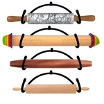 Auxphome Pack Of 4 Rolling Pin Holder Display Rack Storage Organizers Wall Moun. Fixed Price $19.95.