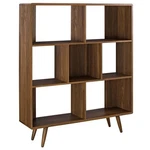 Modway Transmit Modern Particleboard Wood Bookcase In Walnut. Fixed Price $228.72.